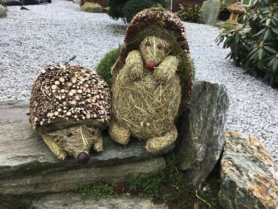 2 St Natur Igel 38 cm,Deco figure,nature hedgehog,Déco figure,Deco figura,riccio