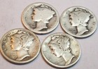 New Listing1928 D 1916 S 1928 S 1916 4 Different Early Silver Mercury Dimes Lot Coins