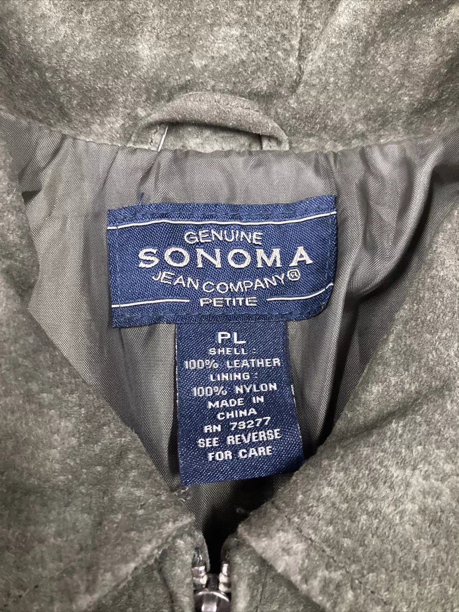 genuine sonoma jean Company 100% leather jacket size PL | eBay