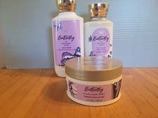 Bath  Body Works Butterfly body wash,body lotion  whipped body butter retired