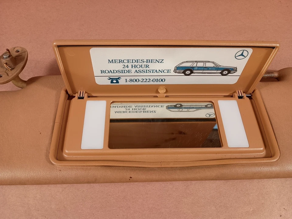 Panel espejo retrovisor parasol delantero izquierdo beige 300E 84-93 mercedes-benz w201 190d 190e Foto 2 de 4