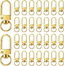 30 Pieces Lobster Claw Clasps Gold Swivel Snap Hooks, Metal Lobster Clasp Keycha