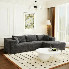 105.9  Modular Sectional Sofa with Chaise L-Shape Corduroy Cloud Couch