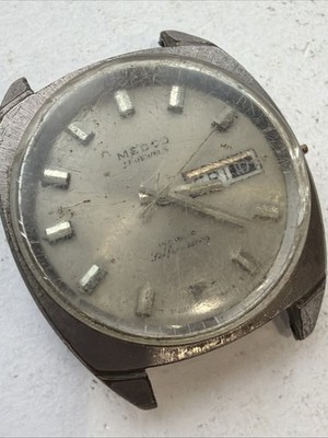 AS89 VTG Medco 17 Jewels Automatic Mens Watch 35mm Parts Repair Restoration**