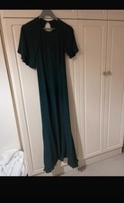 Reformation Carletta Dress. Forest Green. Size UK 8/10