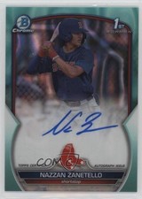 2023 Bowman Draft Chrome Prospect Aqua Lava Refractor Nazzan Zanetello Auto 13c1