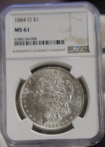 1884 O US Morgan Silver Dollar $1 NGC MS61
