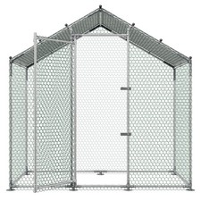 Large 6.6x3.3ft Walk-in Chicken Coop with Steel Frame  Waterproof Cover