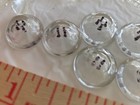 99 Vintage Clear Glass Sewing Buttons Variety Sizes 1 Pink Gold — photo 2