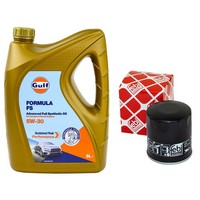 MotoröL Set Gulf Formula FS 5W-30 5 Liter + ÖLfilter FüR Lexus UX Toyota Avensis