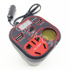 200W Car Power Inverter 12V/24V To 220V Adapter Laptop Phone 3.1A Fast Charger