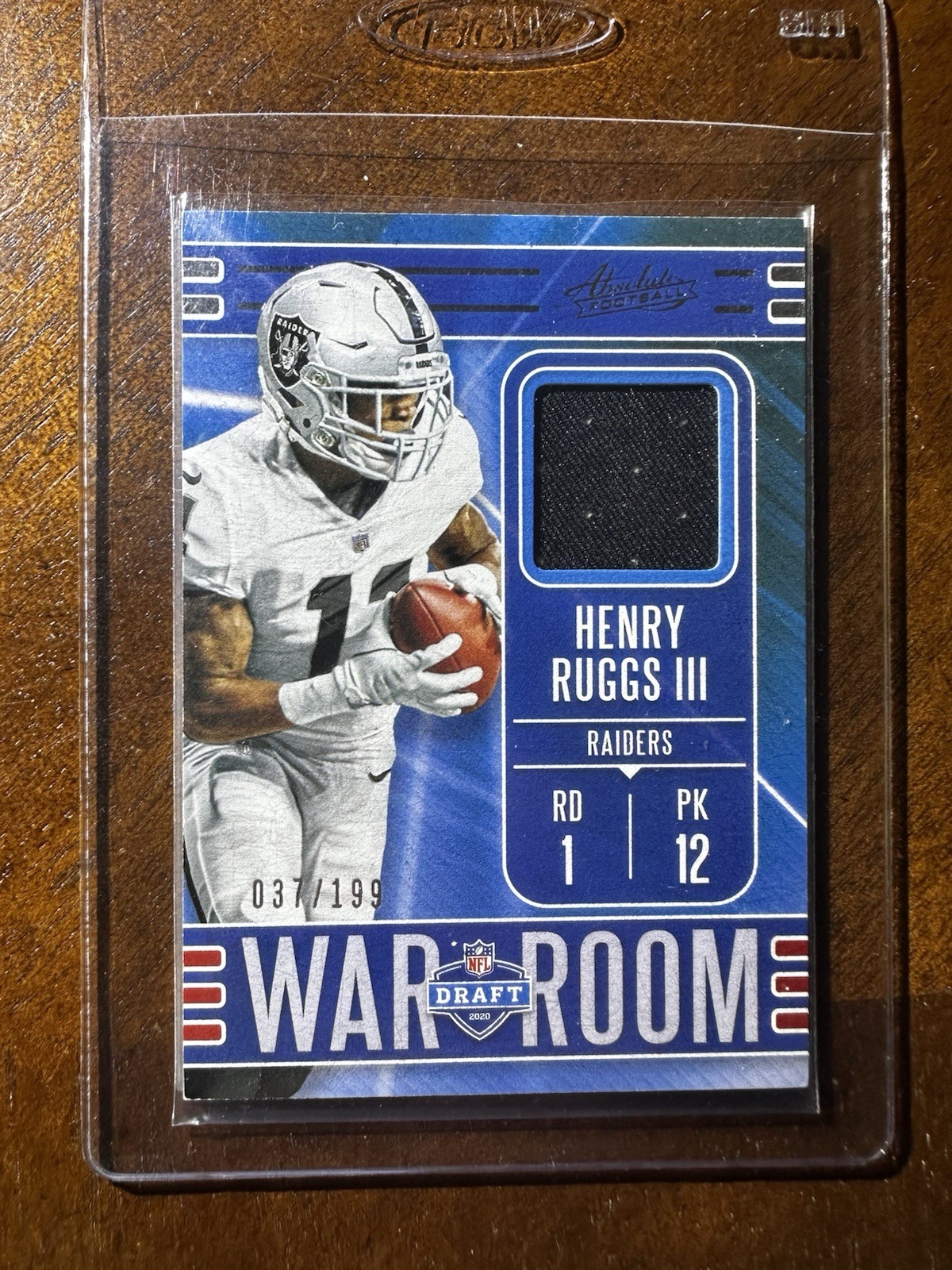 Henry Ruggs III Panini Absolute War Room Materials #WM18 Base