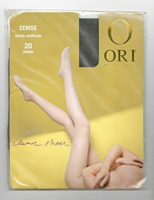 ORI Italian Cerise Classic Sheer Tights Comfort Waistband Size 4 ANTRACITE BR20