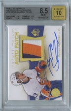 2016-17 UD SP Authentic Mathew Barzal #170 Future Watch Patch Auto /100 BGS 8.5