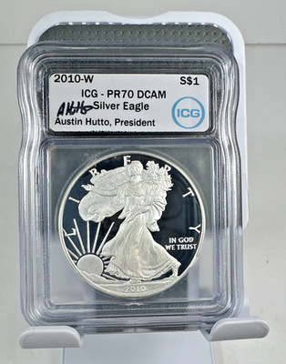 2010 W American Silver Eagle $1 PR70 DCAM Cameo Proof ICG