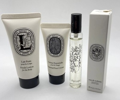 Diptyque Eau des Sens Eau de Toilette  Travel Spray 10ml ,lotion 1  & Face Cream