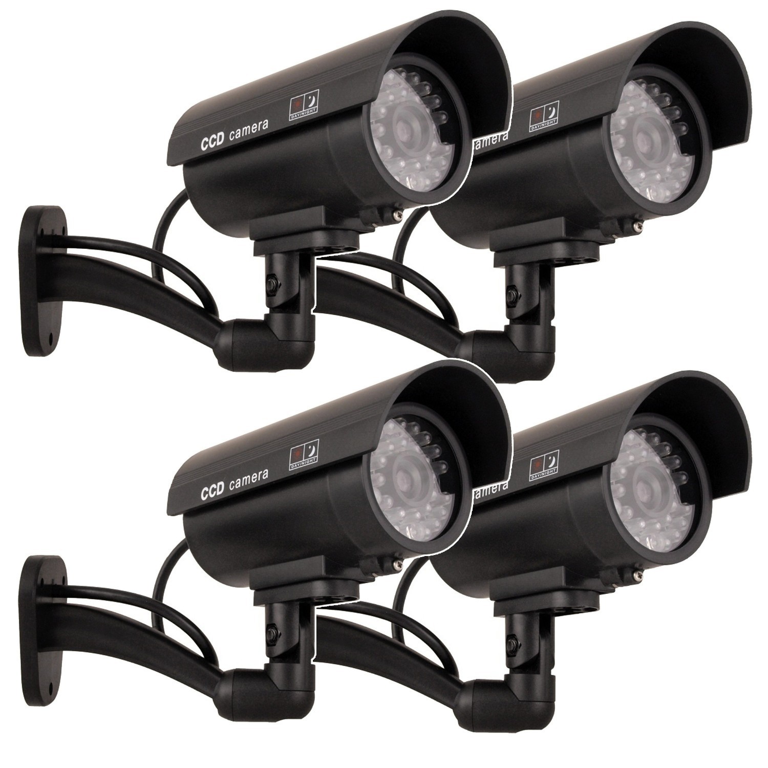 Caméra factice IR LED noire pour dissuader les rôdeurs