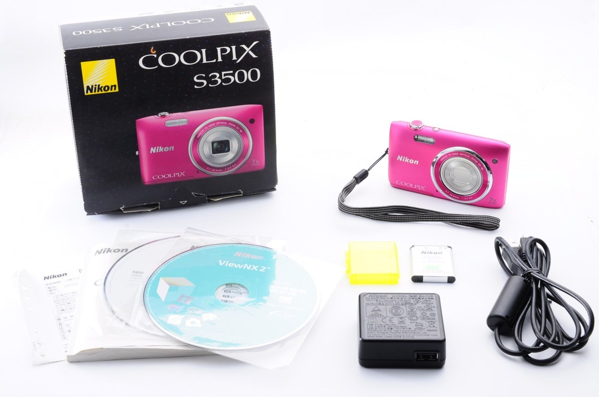 Nikon Coolpix S3500 Pink Excellent+5 Compact Digital Camera Z1239