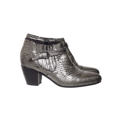 Jonak, Stiefeletten, Größe: 40, Silber/Schwarz, Leder, Damen #O2T