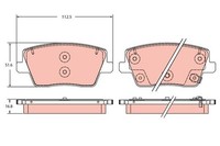 TRW BremsbelÄGe Bremsbelagsatz Hinten Passend FüR Hyundai I30