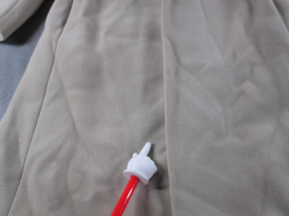 Casaco feminino vintage Joseph Horne Brynwood gola de pele bronzeada bainha sobretudo feito nos EUA - Imagem 3 de 4