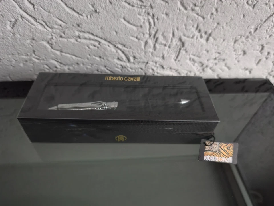 Kugelschreiber roberto cavalli Ballpoint Pen Black/Silver Plated&Black Lacquer