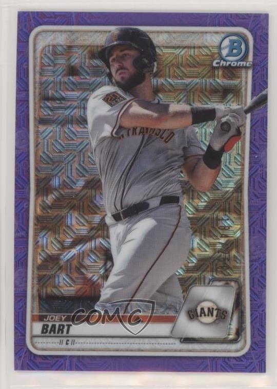 2020 Bowman Chrome Prospects Mega Box Purple Mojo Refractor /250 Joey Bart c6t