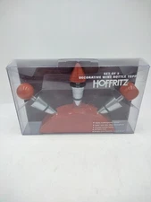 Vintage Wood & Stainless Three Wine Bottle Stopper Set In Holder