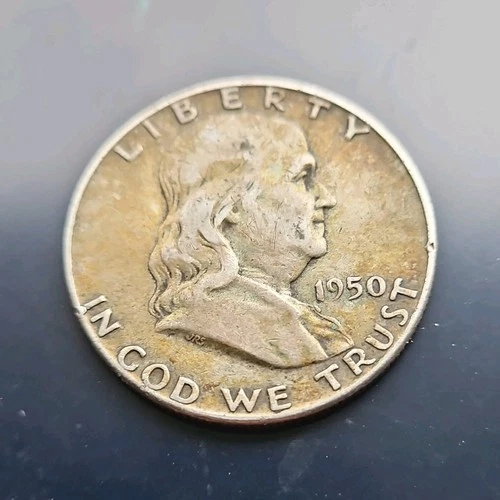 1950 Franklin Half Dollar Silver 50C Liberty Bell Design Circulated US Coin