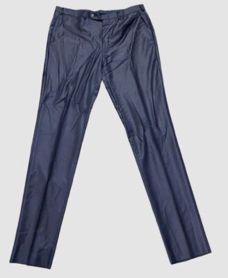 Ermenegildo Zegna Men's Blue Tic-Weave Wool Suit Dress Pants Size