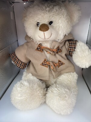 Cuddles Time cremefarbener Teddybär im Mantel weiches Plüschtier