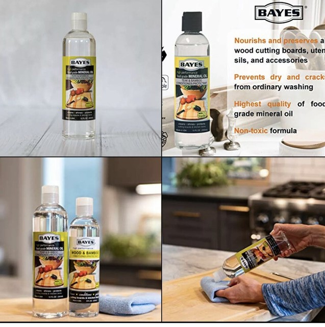 High Performance Food Grade Mineral Oil Wood & Bamboo Conditioner