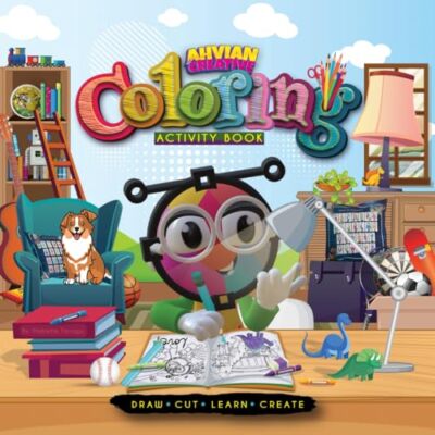 Tarrago - Ahvian the Creative  Coloring Activity Book Draw Cut Lear - X555z