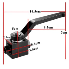 Black Brake Line Lock Shut Off Valve 1/8" NPT Billet Valve New.