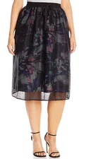 Mynt 1792 NEW! Floral Mesh Overlay 1X 14/16 Skirt Lane Bryant $198