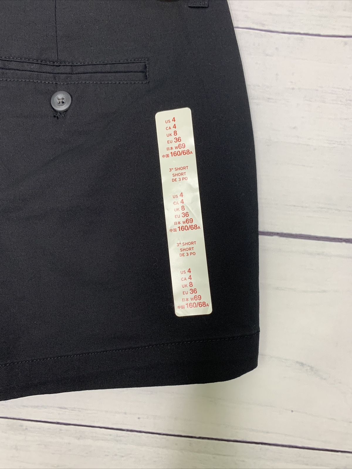 GAP Khakis Womens 4 Black 3” Fitted Shorts NWT image 6