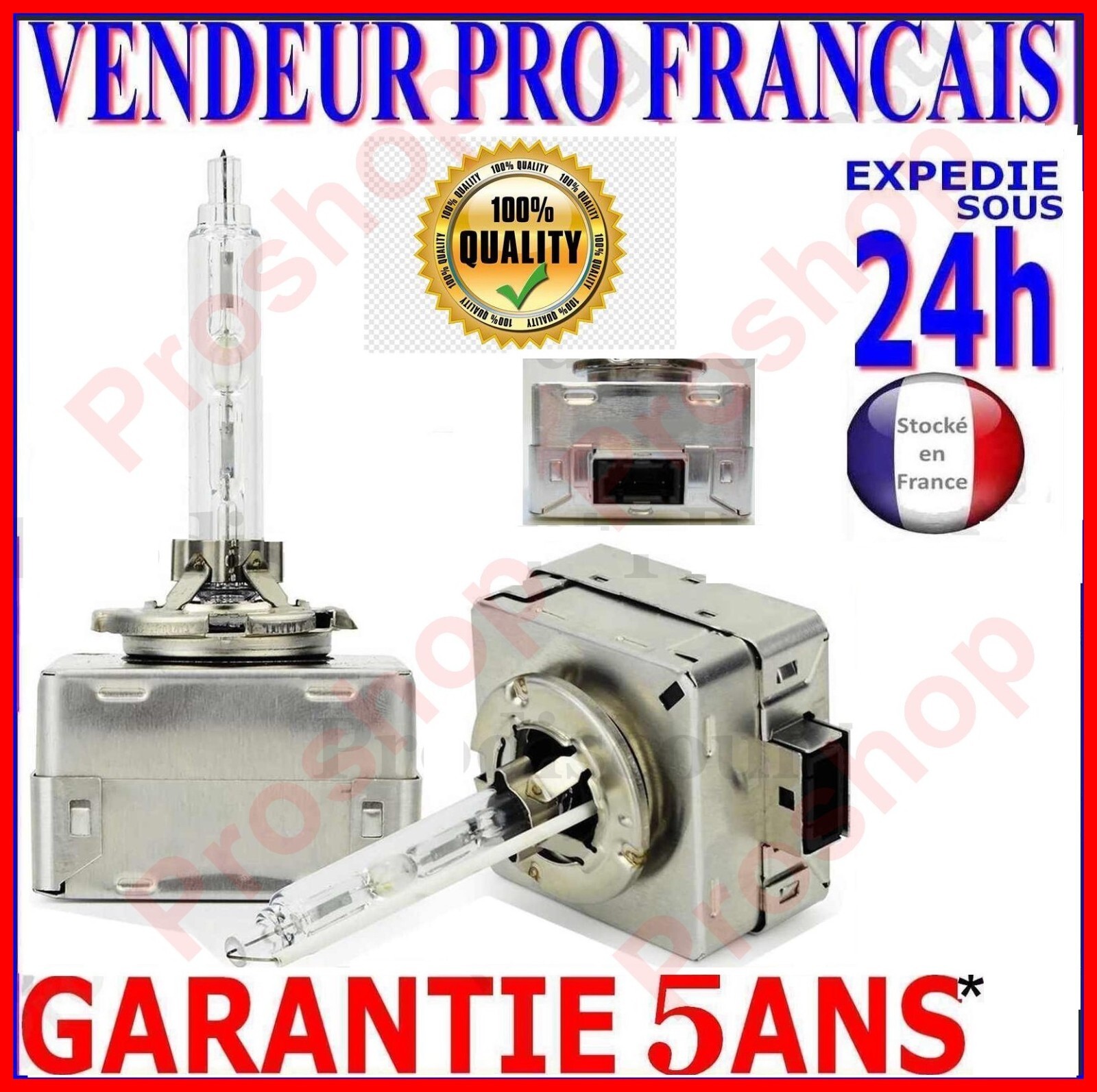 Ampoule xénon D1S 35W de rechange pour réparer un phare d'origine 12V fatigué