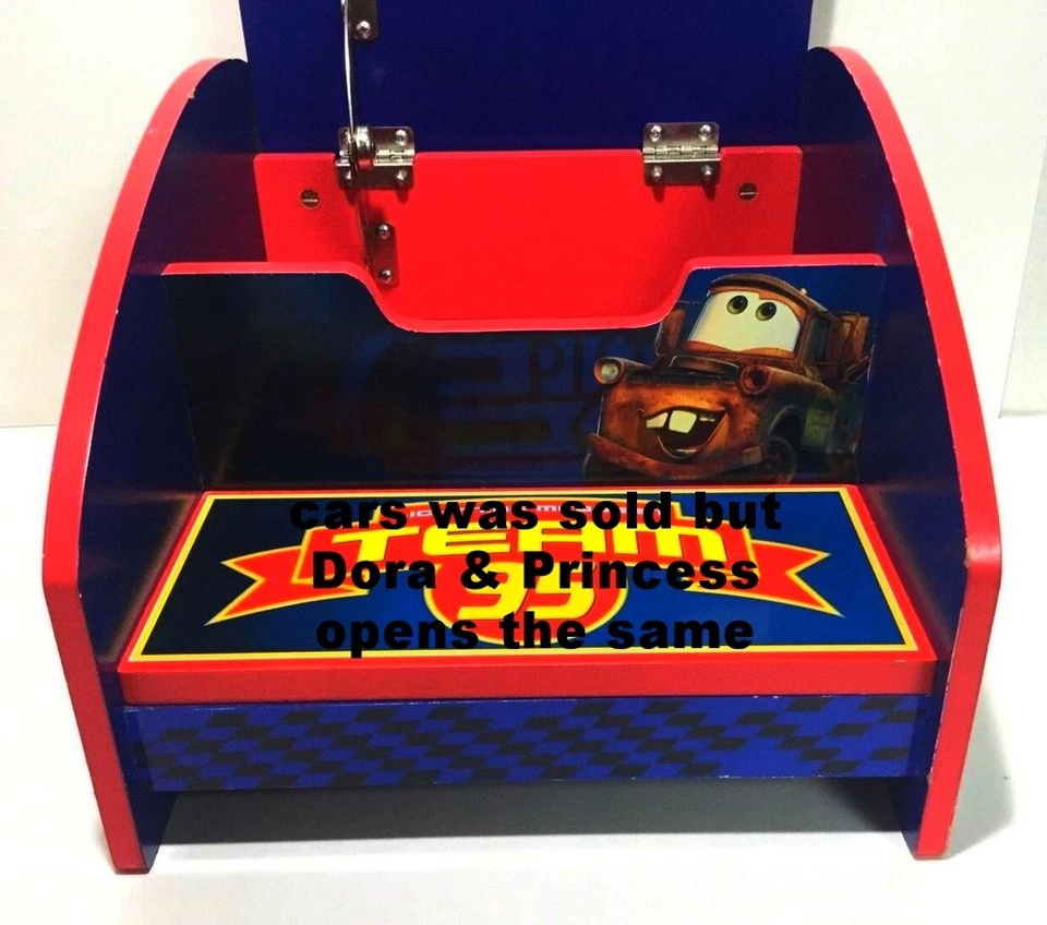 PRINCESA~CACHORRO DORA~NIÑAS~CAMA-BAÑO~CAJA DE JUGUETES DE MADERA DE ALMACENAMIENTO~BANCO TABURETE ESCALONADO Foto 4 de 4