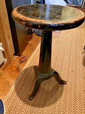 Vintage Industrial Singer Style Cast Iron Base Stool in original condition