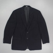 Jos A Banks Men's 100 Cashmere Sport Coat Blazer Size 44L Blue 2 Button Soft