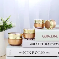 10g 15g 30g 50g Empty Gold Acrylic Face Cream Jar Bottle Container Inner Cover