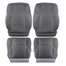 For 2005-2019 Nissan Frontier Driver &Passenger Bottom-Top Cloth Seat Cover Gray