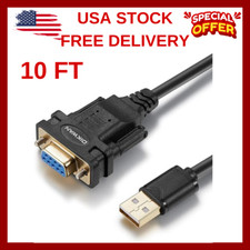 USB to RS232 Adapter with FTDI Chipset 6.6ft USB 2.0 Male to RS232 Fem...
