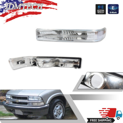 For 98-04 Chevy S10 Blazer GMC Sonoma Clear Front Turn Signal Lamps Corner-Light