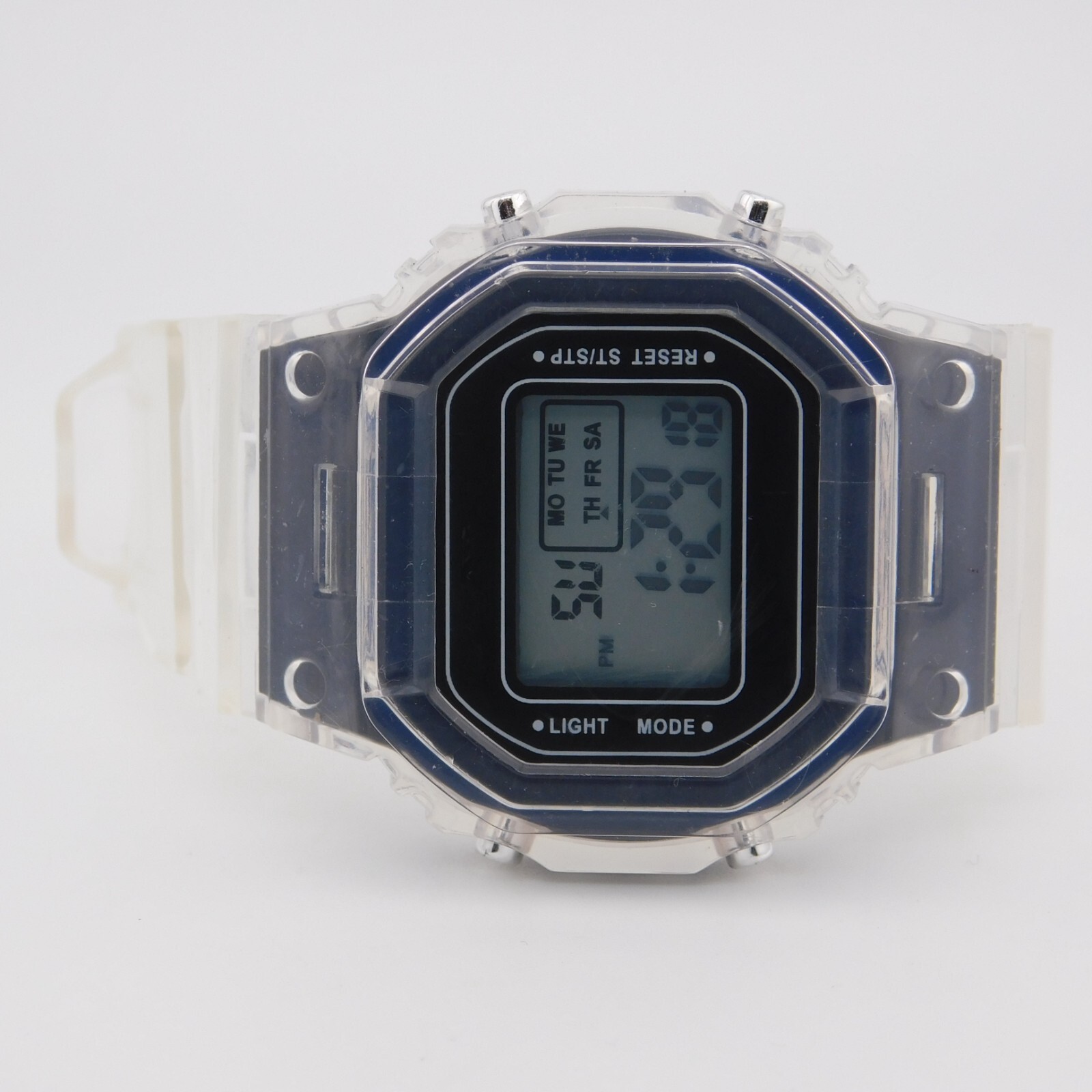 Multi-function Watch Clear Plastic Quartz Digital… - image 1