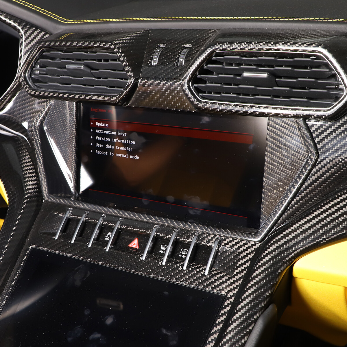 Real Carbon Central Control GPS Navigation Cover For Lamborghini URUS 2018-2021