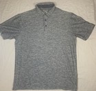 Under Armour Golf, Polo Shirt Mens Large, Loose Fit, Heat Gear,Stretch Gray, EUC