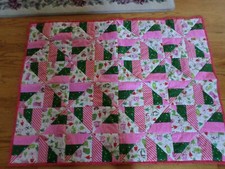 Colorful Quilt for a Child or Baby 44" X 35" Great Gift Shower, any occasion