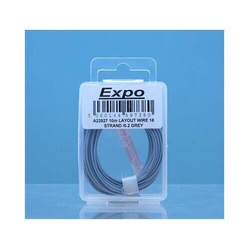 10 Mètre Rouleau De Gris 18/0.1mm Câble Expotools A22027
