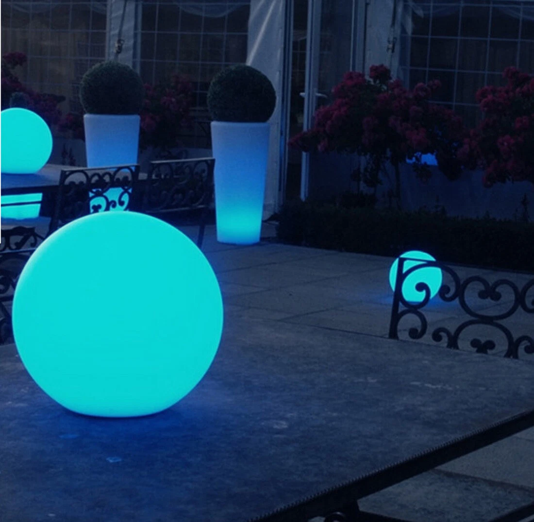 Outdoor 25cm Solar Powered Colour Changing Garden Ball Light Mood Lighting Globe